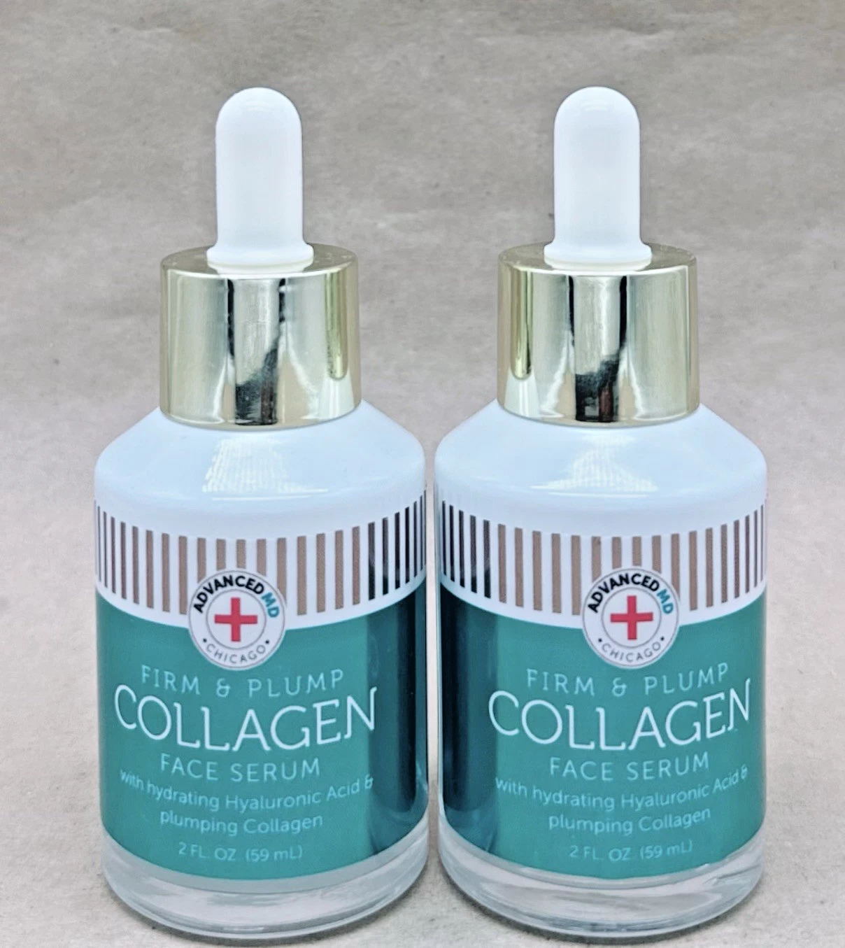 [2] Advanced MD Collagen Face Serum w/ Hyaluronic Acid ~Firm & Plump~2 fl oz New