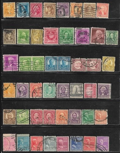 USA United States Stamp Packet Lot of 48 off paper Old Stamps US Collection used