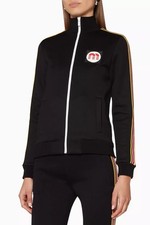 Miu Miu Side-Stripe Jersey Zip Jacket, Black,...