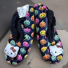 Hello Kitty By Sanrio Halloween Slippers Size 7-9.5 Adult Pumpkin Festive NWT