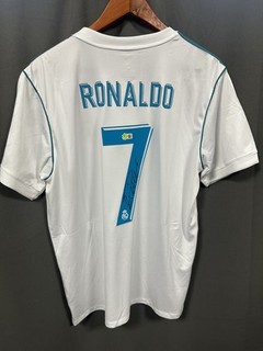 Cristiano Ronaldo Signed Real Madrid 2017 18 Home Soccer Jersey AUTO BAS Sz L