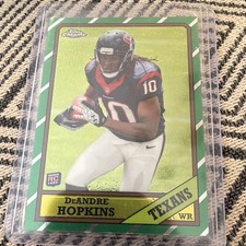 Topps 2013 Chrome DeAndre Hopkins Rookie Green Parallel Card #A Houston Texans. rookie card picture
