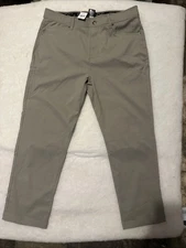 Gerry Men's Tech 5 Pocket Stretch Fabric Comfort Waistband Green Pants 36x30