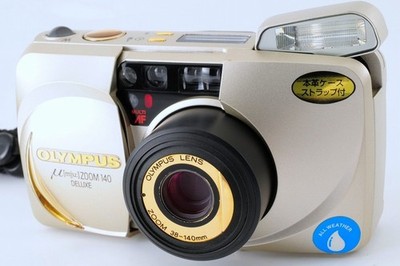 ALL WORKS [ Near MINT ] Olympus μ mju Zoom 140 DELUXE 35mm Film camera JAPAN