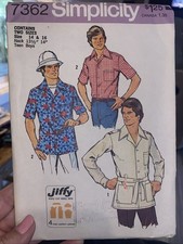 Vintage 1976 Men s Shirt Pattern 7362 Size 14-16 Cut Complete