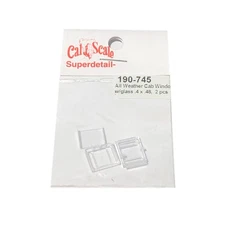 NEW Cal Scale 190-745 All-Weather Cab Window - Plastic with Glazing HO Scale