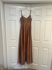 Show Me Your MuMu Faith Maxi Formal Bridesmaid Dress in Orange Chiffon sz Small