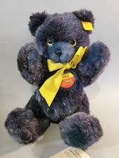 STEIFF 012907 PETSY BLUE SPARKLE 10 TEDDY BEAR TAG BUTTON