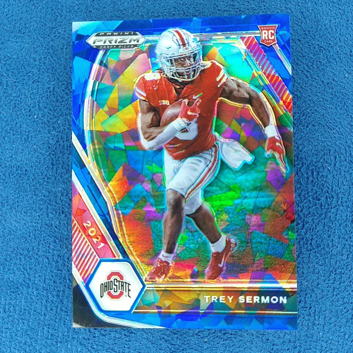 Trey Sermon Panini Prizm Draft Picks #159 Blue Ice