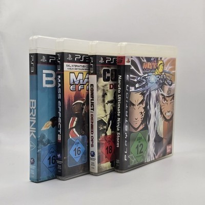 PS3 Spiele Bundle Naruto Ultimate Ninja Storm Mass Effect 2 4 Spiele Paket 