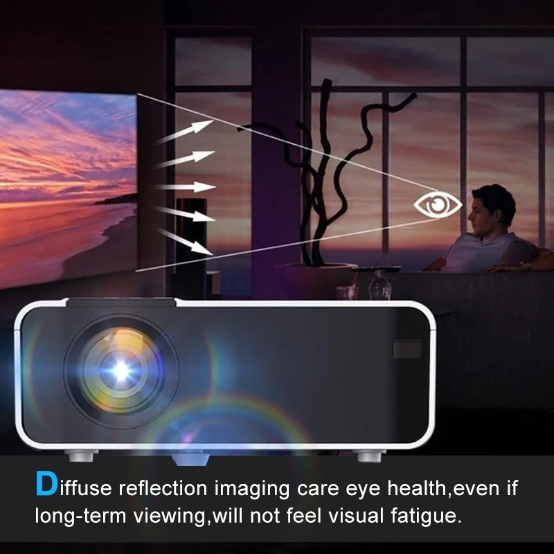 23000 люмен 1080P HD WiFi Bluetooth мини 5D светодиодный домашний кинотеатр проектор кино - Изображение 3 из 4