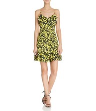Parker Womens Erica A-line Dress, Yellow, 10