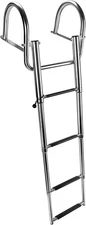 Telescoping Folding Ladder 4 Step Boat Stainless Steel  Yacht Dock Swim Marine