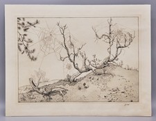 Radierung Neue Sachlichkeit 1947 - Rudolf Hacke - Verschollene Generation