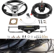 Outboard Hydraulic Steering System Kit Boat Marine up 150HP+13.5“ Steering Wheel
