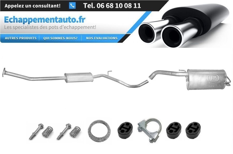 Pot d'échappement Nissan Note 1.4 pour remplacement contrôle technique