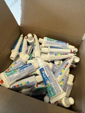 Crest striped minty fresh Toothpaste 72 tubes .85oz Sample Travel exp 10/2027