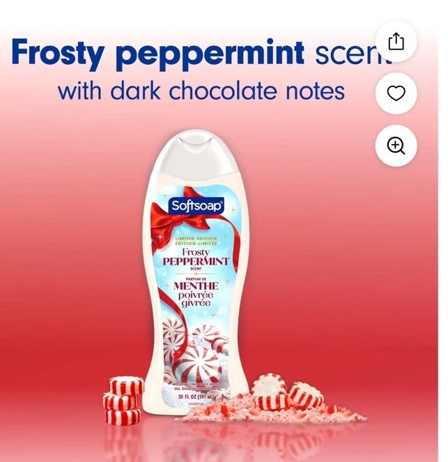 Мягкое мыло морозная мята праздничный ограниченный выпуск увлажняющее средство для тела, 20 унций - Изображение 3 из 4