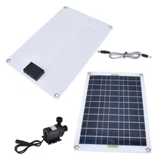 Solar Kit 12V 50W Solar Panel Low Noise DC Silicone Plastic Solar Pond Pump f...
