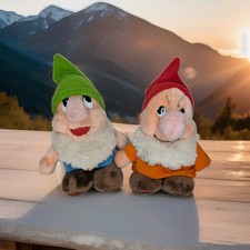 Vtg Disneyland Walt Disney Snow White Seven Dwarfs 7  Grumpy  Happy Plush 90s