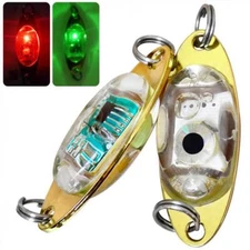 5 Deep Drop LED Fishing Spoons Underwater Flasher Lights Trolling Lures Rig Lamp