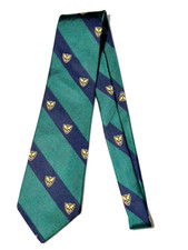 Barnard Maine LTD Mens Italian Silk Tie Necktie Green Stripe Made in USA