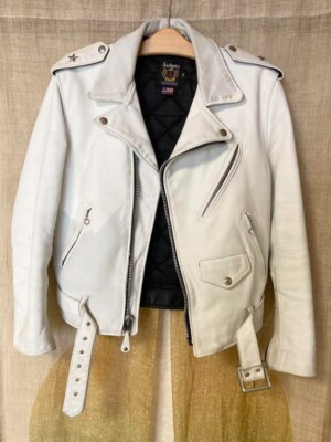 Schott Double Riders Jacket Cowhide men Size 38 White 613 model