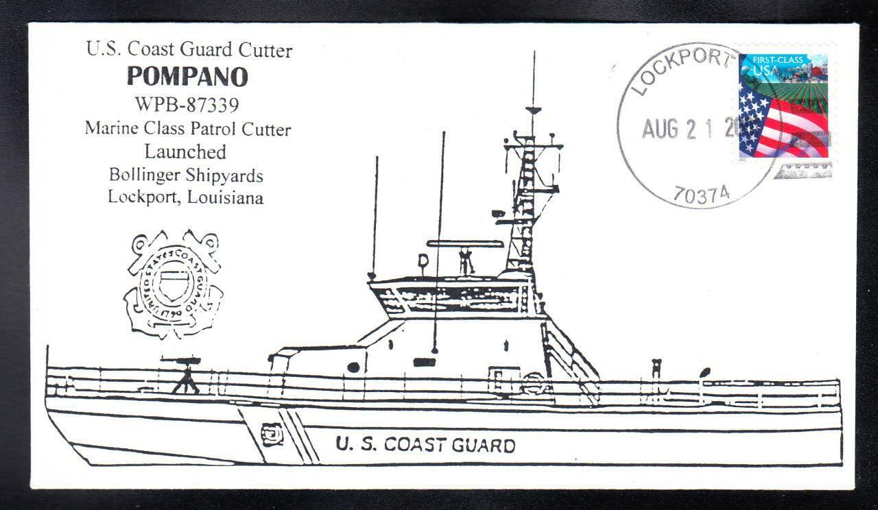 Ranking TOP19 USCG USCGC unisex POMPANO WPB-87339 LAUNCHING Naval Cover B1341 Everett