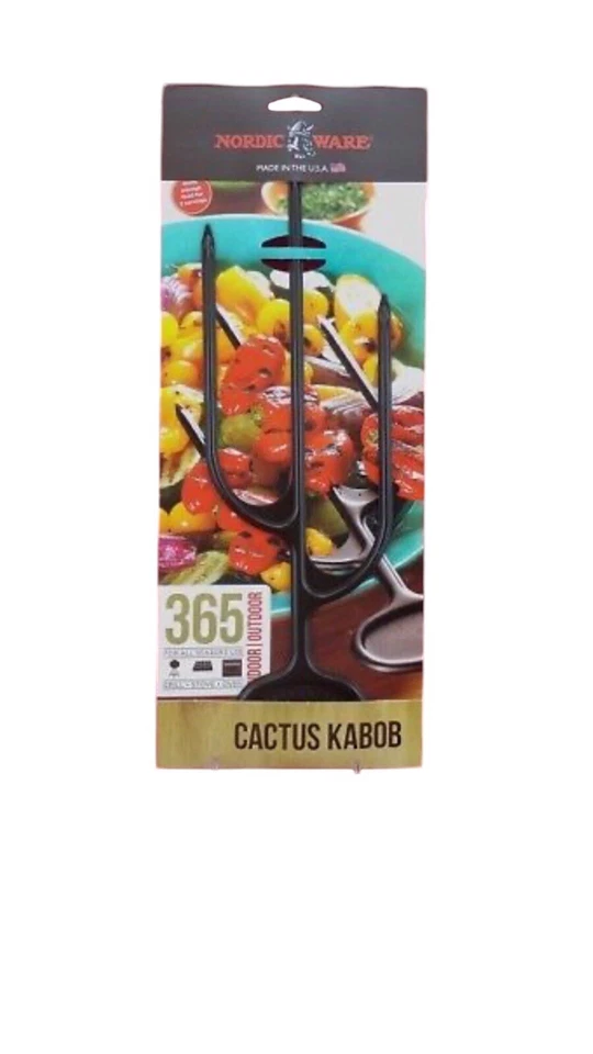 Set Of 4 Nordic Ware Cactus Kabob Skewer Brand New - Image 2 of 3