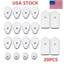 20 x Electrode Pads Large Snap Replacement Tens Electrode Pulse Massager