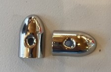 Convertible Top Cover Hydem End Cap  Stainless Steel Pair New