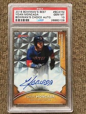 2016 Bowman's Best YOAN MONCADA BCAYM Bowman's Choice Auto 35/50 PSA 10 GEM MINT
