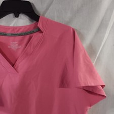 Climate Right Cuddl Duds Scrubs Sz Lg Double Pockets Pink Soft Fabric