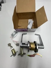 HD Supply Shield Security Storeroom Lockset 913726 Straight Lever Satin Chrome