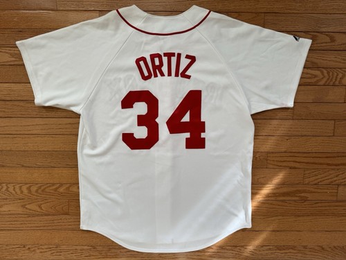 Majestic Jersey David Ortiz Boston Red Sox Men Large New Tags Stitched