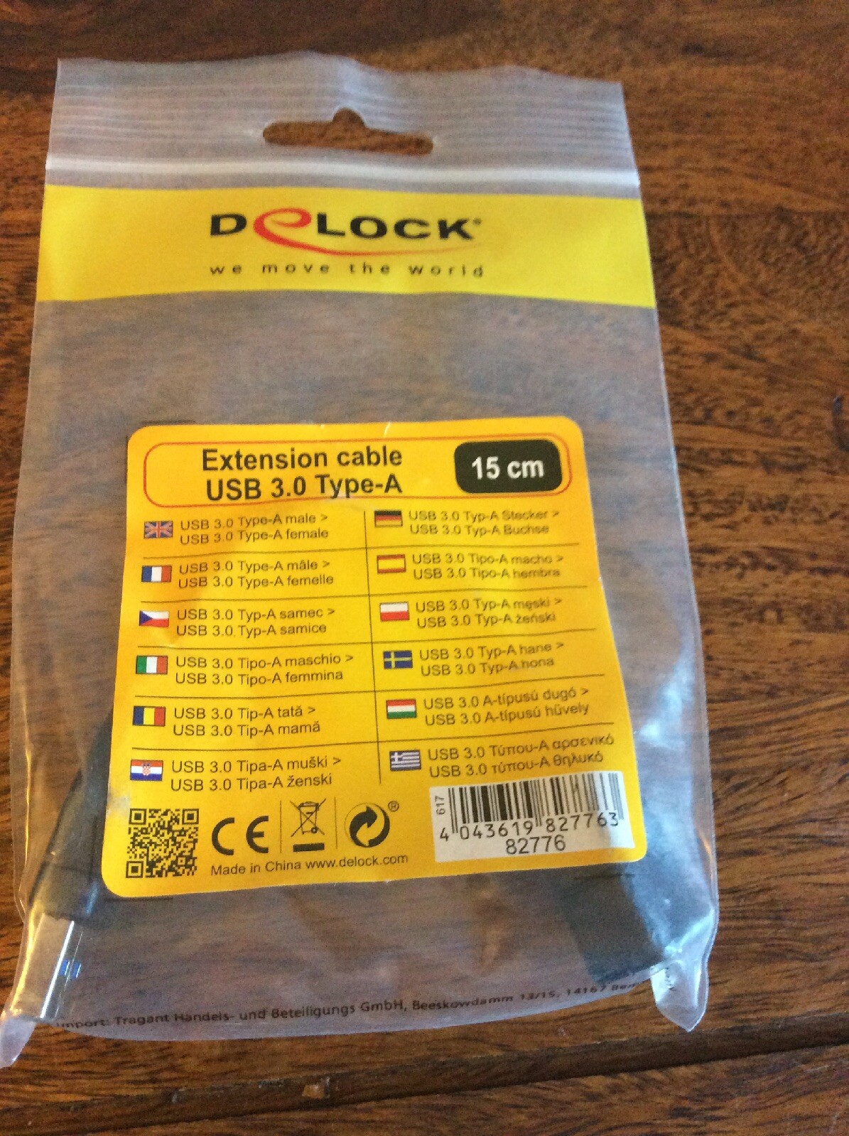 Delock USB 3.0 Type A Cable 0.15 m Black