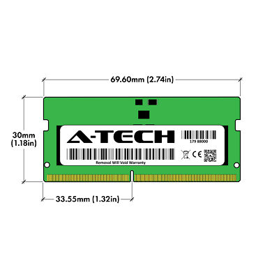 A-Tech Kit De 16 GB (2 X 8 GB) DDR5 4800 MHz PC5-38400 CL40 SODIMM 1.1V Sin ECC Sin Búfer SO-DIMM 262-Pin Computadora Portátil Módulos De Actualización De Memoria RAM