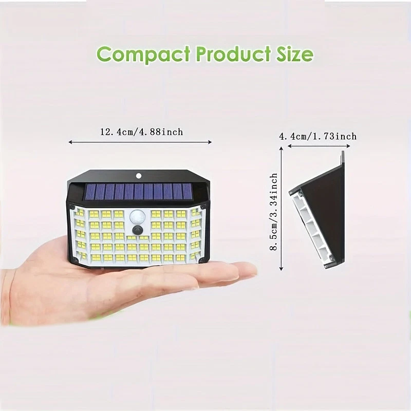 2pcs Solar Power Light Sensor Panel Lamp White Outdoor Wall Garden Waterproof - Image 2 of 4