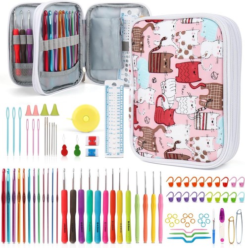 99 Pcs Crochet Hooks Set-16 Sizes Crochet Needles Set with Crochet Hoo...