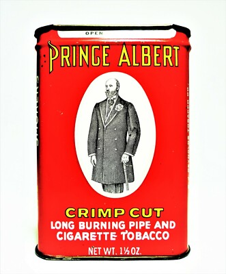 COLLECTIBLE - VINTAGE TIN - PRINCE ALBERT LONG BURNING PIPE & CIGARETTE TOBACCO