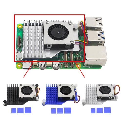Active Coolers PWM Heatsinks Cooling Fan Adjustment Speeding Radiators for RPi 5 - Afbeelding 2 van 11
