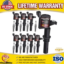 8X Ignition Coils & Spark Plugs Pack For Ford Expedition F-250 F-350 5.4L DG511