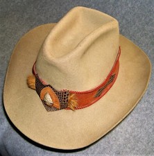 Deluxe Western Lined Dyna-Felt Cowboy Style Hat - Size: 7 1/8