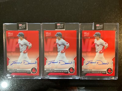 Jarren Duran 2021 Topps Now 7/19 MLB 1st Career HR RED RED  Red Sox  Auto /10 s