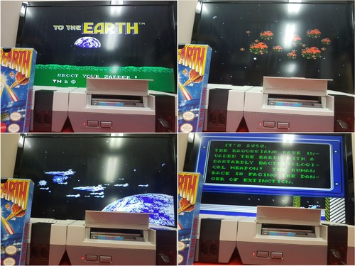 To The Earth NES Nintendo Completo CIB Autentico Testato Mattel Ovale *Danni* - Foto 3 di 12
