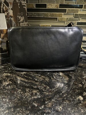 OLD COACH ※CLASSIC ※　本革 ビジネスバッグ 黒 Vintage Coach Bonnie Cashin Leather Clutch/Basic Bag Crossbody NYC
