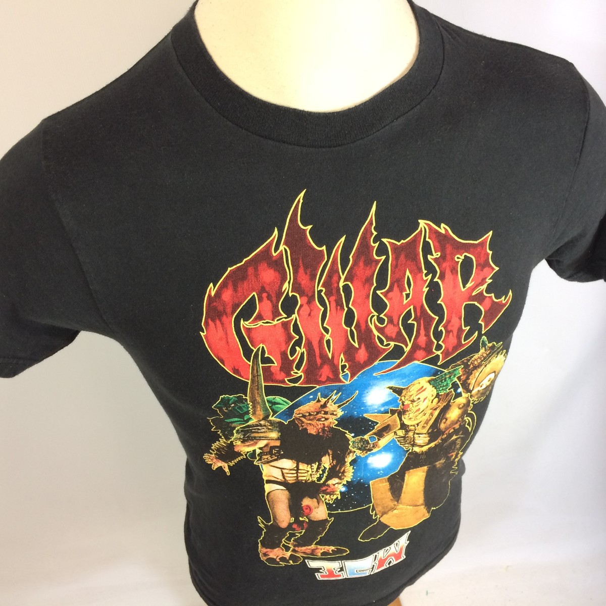 Vintage Black Gwar Concert Band Tour T Shirt Small Heavy Metal
