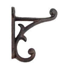 Cast Iron Rustic Vines Double Wall Hook Key Towel Coat Purse Door Hanger Brown