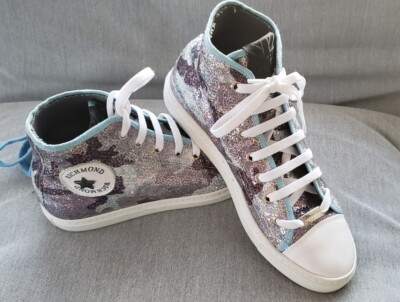Turnschuh Damenschuh Sneaker Richmond ähnlich Chucks Glitzer Metallic Gr. 37 