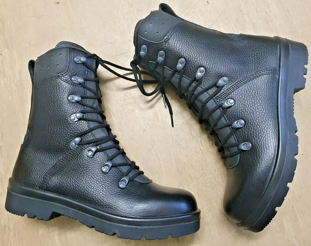 NEW Genuine German Army Issue Black Leather Para Paratrooper Combat Boots